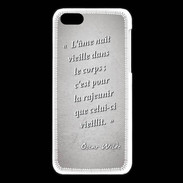 Coque iPhone 5C Ame nait Gris Citation Oscar Wilde