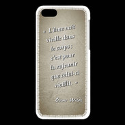 Coque iPhone 5C Ame nait Sepia Citation Oscar Wilde