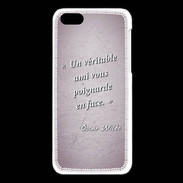 Coque iPhone 5C Ami poignardée Rose Citation Oscar Wilde