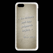 Coque iPhone 5C Ami poignardée Sepia Citation Oscar Wilde