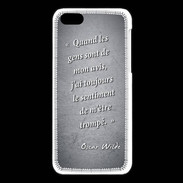 Coque iPhone 5C Avis gens Noir Citation Oscar Wilde