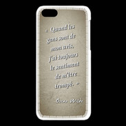 Coque iPhone 5C Avis gens Sepia Citation Oscar Wilde