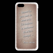Coque iPhone 5C Avis gens Rouge Citation Oscar Wilde
