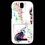Coque HTC One SV Abstract musique