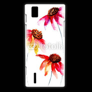Coque Huawei Ascend P2 Belles fleurs en peinture