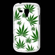 Coque Samsung Galaxy Trend Feuille de cannabis sur fond blanc