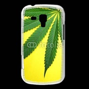 Coque Samsung Galaxy Trend Feuille de cannabis sur fond jaune