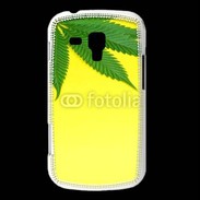 Coque Samsung Galaxy Trend Feuille de cannabis sur fond jaune 2