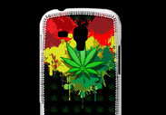 Coque Samsung Galaxy Trend Feuille de cannabis et cœur Rasta