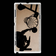 Coque Sony Xperia L Basket en noir et blanc