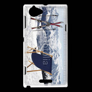 Coque Sony Xperia L transat et skis neige