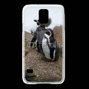 Coque Samsung Galaxy S5 2 pingouins