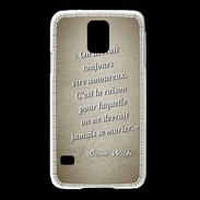 Coque Samsung Galaxy S5 Toujours amoureux Sepia Citation Oscar Wilde