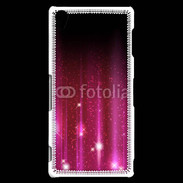 Coque Sony Xperia Z3 Rideau rose à strass