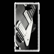 Coque Sony Xperia M2 Guitare en noir et blanc