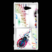 Coque Sony Xperia M2 Abstract musique