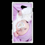 Coque Sony Xperia M2 Amour de bébé en violet