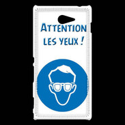 Coque Sony Xperia M2 Attention les yeux PR