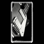 Coque Sony Xperia E1 Guitare en noir et blanc