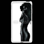 Coque LG F6 Femme nue body painting noir et blanc 4
