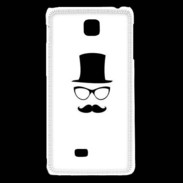 Coque LG F5 chapeau moustache