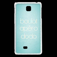 Coque LG F5 Boulot Apéro Dodo Turquoise ZG