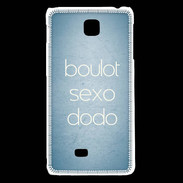 Coque LG F5 Boulot Sexo Dodo Bleu ZG