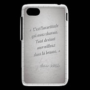Coque Blackberry Q5 Incertitude amour Gris Citation Oscar Wilde