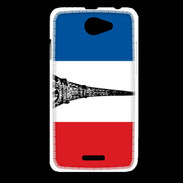 Coque HTC Desire 516 Drapeau français et Tour Eiffel