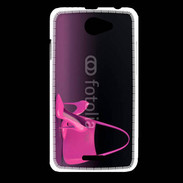 Coque HTC Desire 516 Escarpins et sac à main rose