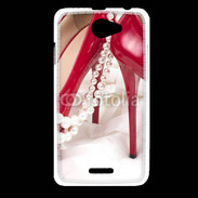 Coque HTC Desire 516 Escarpins rouges et perles