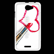 Coque HTC Desire 516 Coeur avec rouge à lèvres