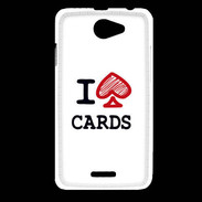 Coque HTC Desire 516 I love Cards spade