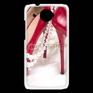Coque HTC Desire 601 Escarpins rouges et perles