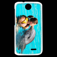 Coque HTC Desire 310 Bisou de dauphin