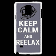 Coque Samsung Galaxy Note 4 Keep Calm and Reelax Gris