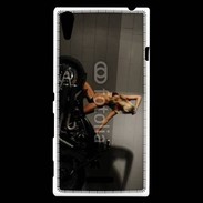 Coque Sony Xperia T3 Femme sexy moto 3