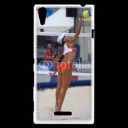 Coque Sony Xperia T3 Beach Volley féminin 50