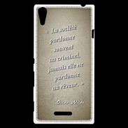 Coque Sony Xperia T3 Société rêveur Sepia Citation Oscar Wilde