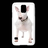 Coque Samsung Galaxy S5 Bull Terrier blanc 600