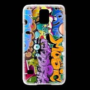 Coque Samsung Galaxy S5 Graffiti seamless background. Hip-hop art