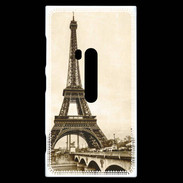 Coque Nokia Lumia 920 Tour Eiffel Vintage en noir et blanc
