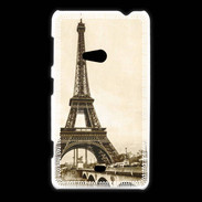 Coque Nokia Lumia 625 Tour Eiffel Vintage en noir et blanc