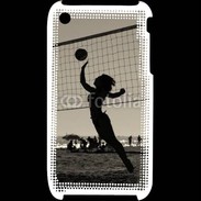 Coque iPhone 3G / 3GS Beach Volley en noir et blanc 115