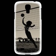 Coque Samsung Galaxy S4 Beach Volley en noir et blanc 115