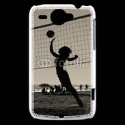 Coque HTC Wildfire G8 Beach Volley en noir et blanc 115