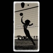 Coque Sony Xperia Z Beach Volley en noir et blanc 115