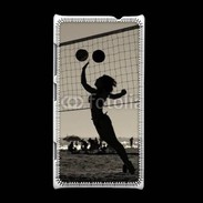 Coque Nokia Lumia 520 Beach Volley en noir et blanc 115