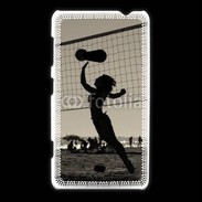 Coque Nokia Lumia 625 Beach Volley en noir et blanc 115