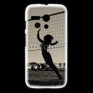 Coque Motorola G Beach Volley en noir et blanc 115